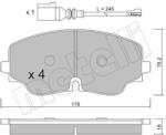 METELLI set placute frana, frana disc METELLI 22-1316-0 (22-1316-0)