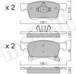 METELLI set placute frana, frana disc METELLI 22-1035-0 (22-1035-0)