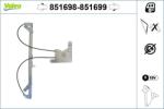 VALEO Mecanism actionare geam VALEO 851698 (851698) - automobilus