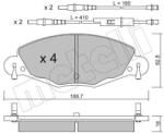 METELLI set placute frana, frana disc METELLI 22-0332-0 (22-0332-0)