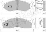 METELLI set placute frana, frana disc METELLI 22-0356-1 (22-0356-1)
