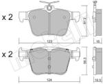 METELLI set placute frana, frana disc METELLI 22-0981-2 (22-0981-2)