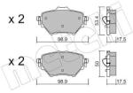 METELLI set placute frana, frana disc METELLI 22-0987-0 (22-0987-0)