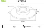 VALEO Disc frana VALEO COATED 672533 (672533)
