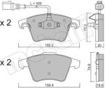 METELLI set placute frana, frana disc METELLI 22-0552-2 (22-0552-2)