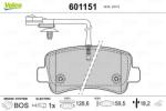 VALEO set placute frana, frana disc VALEO 601151 (601151)