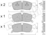 METELLI set placute frana, frana disc METELLI 22-0927-0 (22-0927-0)