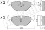 METELLI set placute frana, frana disc METELLI 22-0125-0 (22-0125-0)