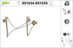 VALEO Mecanism actionare geam VALEO 851034 (851034)