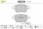 VALEO set placute frana, frana disc VALEO 598729 (598729)