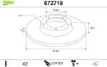 VALEO Disc frana VALEO COATED 672718 (672718)