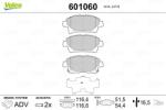 VALEO set placute frana, frana disc VALEO 601060 (601060)