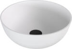 SAPHO Mosdó, Sapho Banera Round öntött márvány mosdó 39 cm, matt fehér 14337MAT - zuhanykabin