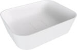 SAPHO Mosdó, Sapho Banera Square öntött márvány mosdó 50x36 cm, matt fehér 14596MAT - zuhanykabin