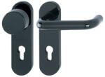HOPPE Set maner interschimbabil pentru usa FS-K58/202K/138, Serie Paris, 72/9mm, PZ, plastic, negru mat, sild scurt, pentru usi 40-66mm, HOPPE (635474) - constructii-mag