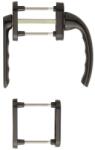 HOPPE Set maner asimetric pentru usa de balcon 63-68mm, seria Tokyo 099KH/66N/U26/0710, 7 mm, PZ, F1F1, HOPPE (8127318) - constructii-mag