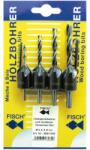 Fisch Set burghie pentru lemn cu zencuitor Fisch HSS, cilindrica, 3-6mm, 4 bucati (063/124S) Burghiu