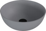 SAPHO Mosdó, Sapho Banera Round öntött márvány mosdó 39 cm, matt szürke 14337.31 - mozaikkeramia