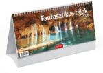 TOPTIMER Naptár, asztali, álló, TOPTIMER "Fantasztikus tájak" 27T662P-00P (27T662P-00P)