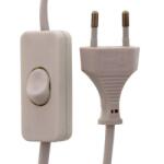 Well Cablu Alimentare cu Intrerupator pe Fir, 2 x 0.75mmp, 2m, Alb (CABLE-PWSW-1XEU/2M-WE-WL)