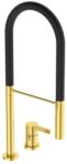 Ideal Standard Baterie bucatarie cu pipa flexibila Ideal Standard Gusto 142 auriu - negru semi-profesionala (BD425A2) - sanoterm