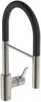 Ideal Standard Baterie bucatarie cu pipa flexibila semi-profesionala Ideal Standard Gusto 142 argintiu - negru (BD417GN) - sanoterm