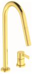 Ideal Standard Baterie bucatarie cu dus extactibil Ideal Standard Gusto 242 auriu periat 2 tipuri de jet (BD424A2) - sanoterm