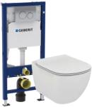 Ideal Standard Set vas wc suspendat Ideal Standard Tesi AquaBlade cu capac softlcose clapeta si rezervor Geberit Duofix Delta (458.134.21.2+T007901+T352701)