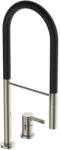 Ideal Standard Baterie bucatarie cu pipa flexibila Ideal Standard Gusto 142 argintiu - negru semi-profesionala (BD425GN) - sanoterm