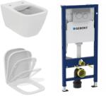 Ideal Standard Set vas wc suspendat Ideal Standard I. life B alb cu capac si rezervor cu cadru incastrat si clapeta (T461401+T468301+458.134.21.2)