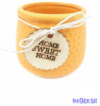  Fa címkés Home Sweet Home kaspó - Napsárga