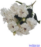  Fodros szirmú selyem csokor 35cm - Fehér