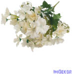  Kis virágos selyemvirág csokor 35cm - Törtfehér