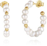 BeSpecial Cercei argint 925 placati cu aur 14K cu perle naturale (ERR38)