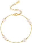 BeSpecial Bratara argint 925 placata cu aur 14K cu perle naturale (BRR30)
