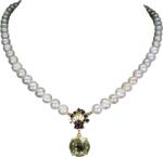 Frumoasa Venetiana Colier argint perle cuart lemon (C3047)