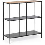 Bizzotto Consola otel negru mdf natur Haldor 82x33x85h (0730993)