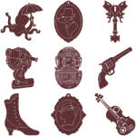 Pentacolor Kft Pentart Steampunk fafigura készlet dobozban 54db/készlet 23338