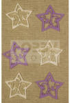 Pentacolor Kft Filcfigura - Csillag, áttört, fehér-v. lila (6 db/cs, átm. kb. : 6 cm) 23259