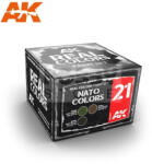 AK Interactive - REAL COLORS NATO COLORS SET - festékszett RCS021