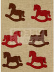 Pentacolor Kft Filcfigura - Hintaló, piros-barna (6 db/cs, átm. kb. : 6 cm) 23275