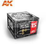 AK Interactive - REAL COLORS IDF AFV COLORS SET - festékszett RCS015