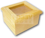 Pentacolor Kft Fa fedeles doboz műanyag tetővel 7, 5 x 7 x 4, 7 cm - 19568