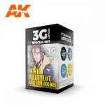 AK Interactive WWII RAF PILOT UNIFORM COLORS festék szett AK11689