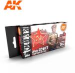 AK Interactive WWII SOVIET UNIFORM COLORS festékszett AK11635