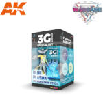 AK Interactive WARGAME COLOR SET- BLUE PLASMA AND GLOWING EFFECTS festék szett AK1067