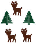 Pentacolor Kft Filcfigura - Rénszarvas + fenyő (5 db/cs, átm. kb. : 6 cm) 23276