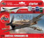 Airfix - Starter Set - Curtiss Tomahawk IIB repülőgép makett 1: 72 (A55101A)