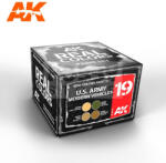 AK Interactive - REAL COLORS U. S. ARMY MODERN VEHICLES SET - festékszett RCS019