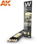 AK Interactive AK-Interactive Weathering Pencil - DIRT: MARKS SET akvarell ceruza szett - AK10044